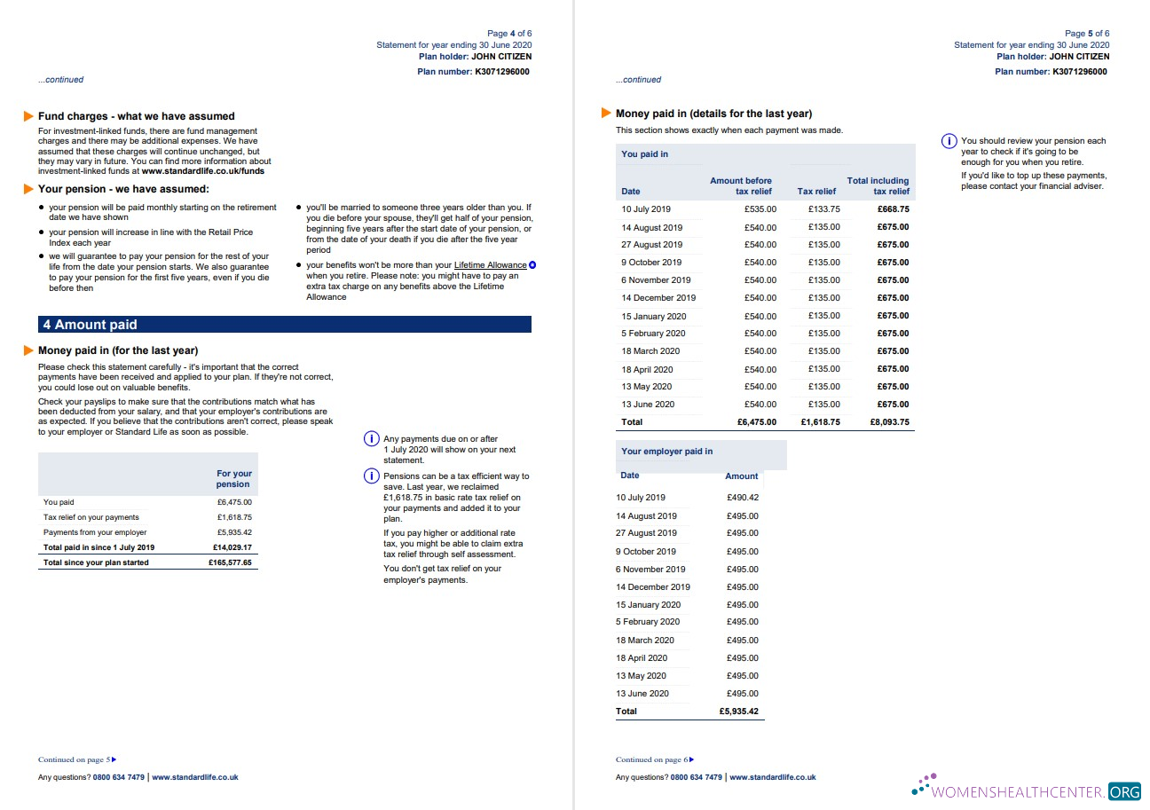 download United Kingdom Standard Life utility bill template in Word and PDF format, 7 pages 5 6 PDF template